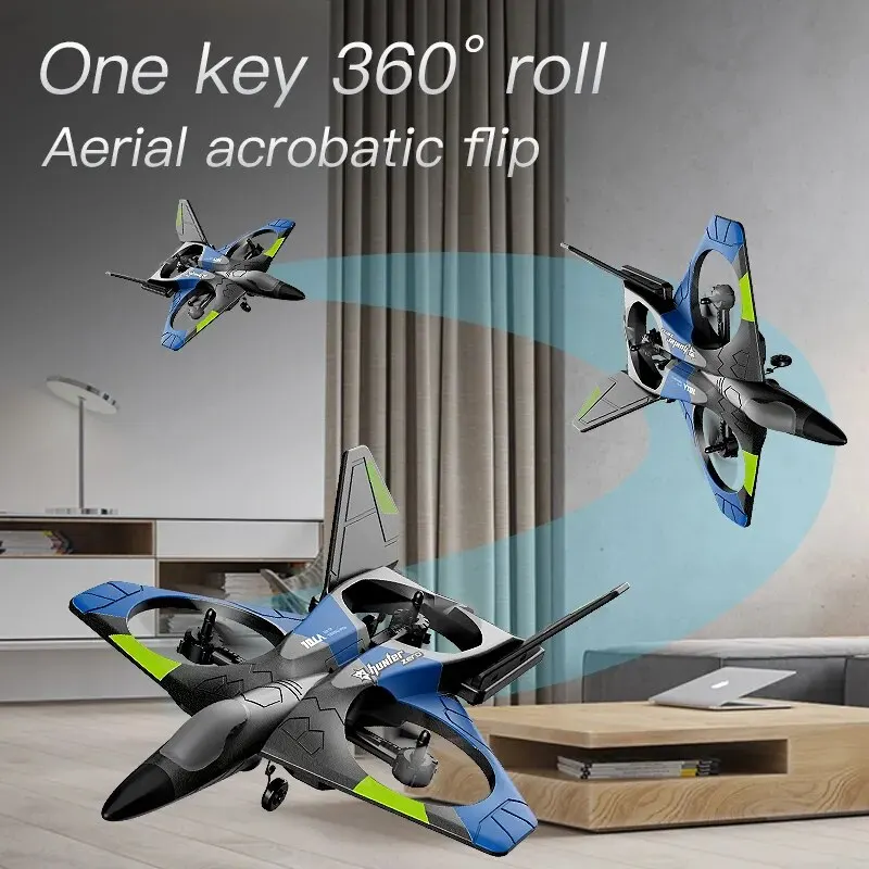 Avión planeador de espuma V27 con Control remoto, 2,4G, caza, Hobby, EPP, Dron con cámara, helicóptero, juguetes para niños - Imagen 3